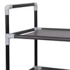 vidaXL Shoe Rack Black Metal Large Minimalistic Shoe Rack
