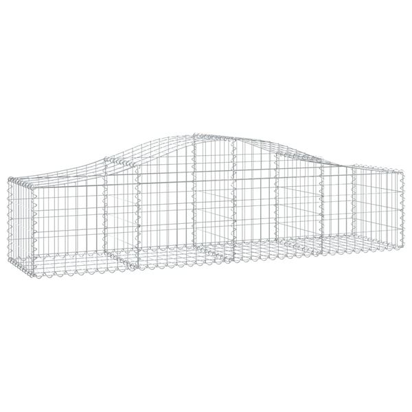 vidaXL Gabion Basket Set of 25 Silver Galvanized iron Large Sturdy