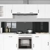 vidaXL Kitchen Backsplash 2 pcs Black 43.31 x 19.69 in Tempered Glass