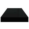 vidaXL Wall Shelf Glossy black Honeycomb MDF, metal Medium Gloss Finish