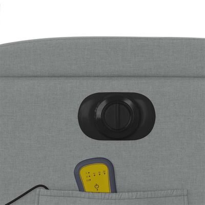 Close-up of control dial on chair back