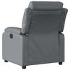 vidaXL Massage Recliner Chair Grey Faux Leather Standard