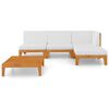 vidaXL Outdoor Lounge Set Cream White, Wood
