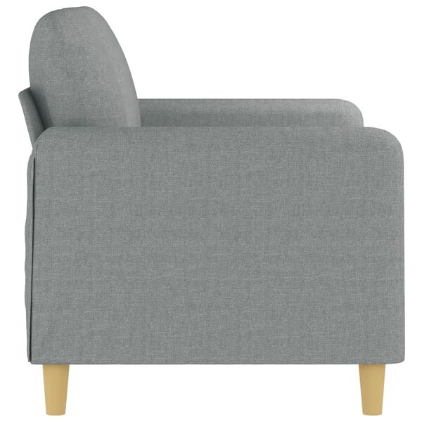 vidaXL 2-seater Sofa Light grey 100% polyester, metal, foam