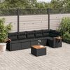 vidaXL Garden Sofa Set Black PE Rattan Large Modular Garden Sofa Set