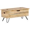 vidaXL Chest Natural wood Solid mango wood, Steel Medium Chest