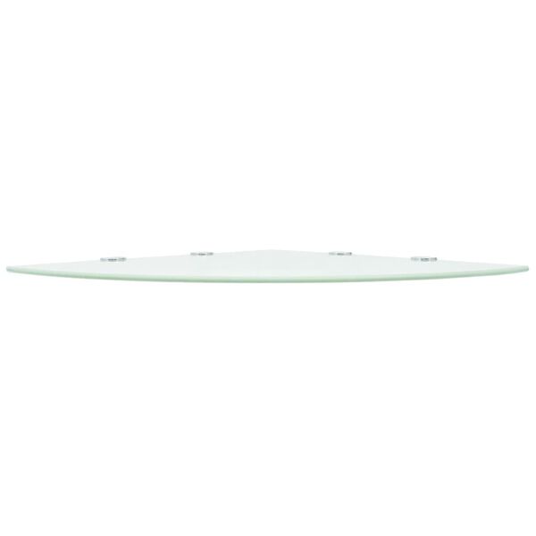 vidaXL Corner Shelf White Tempered safety glass Medium Corner Shelf