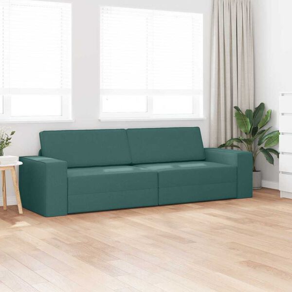 vidaXL Sofa Bed Dark Green 96.46 x 30.71 x 30.31 in Velvet