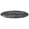 vidaXL Table Top Black with marble design Tempered Glass Medium Durable