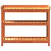 vidaXL Potting Table Wax brown Solid pine wood Potting Table Rectangular