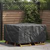 vidaXL Furniture Cover Plain Black 59.06 x 59.06 x 29.53 in 210D