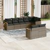 vidaXL Garden Sofa Set Gray PE Rattan Large Modular Garden Sofa Set