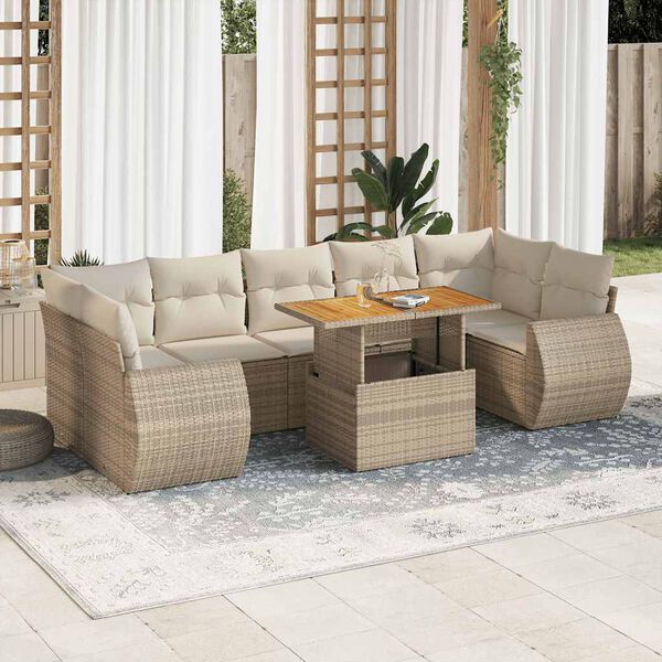 vidaXL Garden Sofa Set Beige