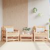vidaXL Garden Chair Beige Solid pine wood Medium Modular Armchair