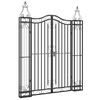 vidaXL Garden Gate Black 47.6"x3.1"x59.1" Wrought Iron