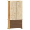 vidaXL Glass Display Cabinet Honey wood tone