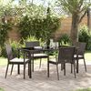 vidaXL Garden Dining Set 5 pcs Brown Poly rattan