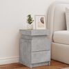 vidaXL Bedside Cabinet Concrete Grey Engineered wood Medium
