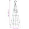 vidaXL LED Christmas Tree with Spikes 220 LEDs Warm White 70.9"