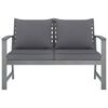 vidaXL Garden Bench Grey Solid Acacia wood 47.2 in Garden Bench
