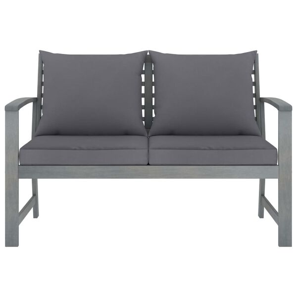 vidaXL Garden Bench Grey Solid Acacia wood 47.2 in Garden Bench
