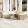 vidaXL Garden Sofa Set Beige, Cream