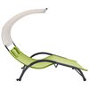 vidaXL Sun Lounger Green Textilene and Steel Double Sun Lounger