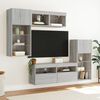 vidaXL 5 Piece TV Wall Units with LED Gray Sonoma Engineered Wood