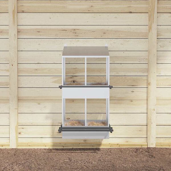 vidaXL Chicken Nesting Box Galvanized Silver
