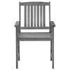vidaXL Patio Chair Set of 4 Gray Solid Acacia wood Standard Durable