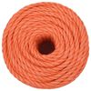 vidaXL Work Rope Orange 0.63 " 164.0 ' Polypropylene