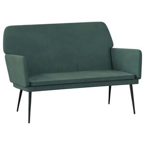 vidaXL Bench Dark Green 42.5"x31.1"x31.1" Velvet