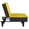 vidaXL Sofa Bed Light Yellow Fabric