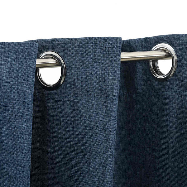 vidaXL Linen-Look Blackout Curtains with Grommets 2 pcs Blue 140x96.5 "