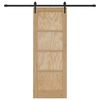 vidaXL Sliding Door ORKDAL Natural and Black 28.94 x 78.15 in
