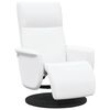 vidaXL Recliner Chair with Footrest White Faux Leather