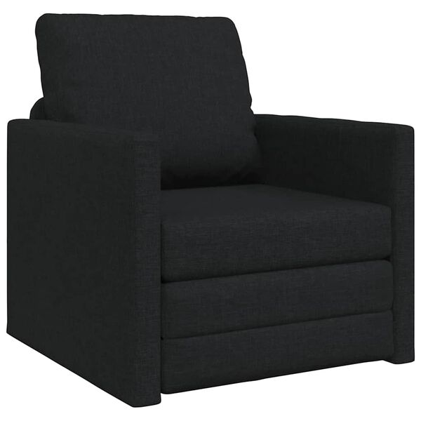 vidaXL Sofa Bed Black 29.13 x 30.31 x 31.89 in Fabric