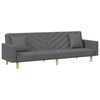 vidaXL Sofa Bed Dark grey Fabric (100% polyester), wood, plastic 2-seater