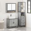 vidaXL Bathroom Furniture Set Grey Sonoma Engineered wood, metal Tall