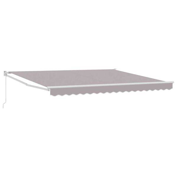 vidaXL Retractable Awning Light gray 157.48" x 118.11" Polyester
