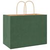 vidaXL Paper Bags 50 pcs with Handles Green 32x17x25 cm