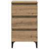 vidaXL Bed Cabinet Artisan Oak Engineered wood, Metal Medium Bed Cabinet