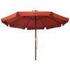 vidaXL Garden Parasol Terracotta Polyester, Laminated Bamboo, Hardwood