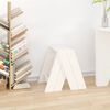 vidaXL Stool Set of 2 White Solid pine wood Medium Durable Stool