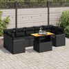 vidaXL Garden Sofa Set Black Poly Rattan Large Modular Garden Sofa Set