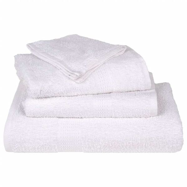 vidaXL Bath Towel Set of 10 White 100% Cotton 39.4 x 59.1 in