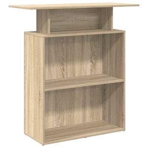 vidaXL Reception Desk Sonoma oak Engineered wood 39.4 x 15.7 x 40.9 in