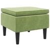 vidaXL Stool Light Green Velvet (100% polyester), rubber wood Compact