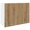 vidaXL Kitchen Cabinet Set Artisan Oak Engineered Wood and Glass Large
