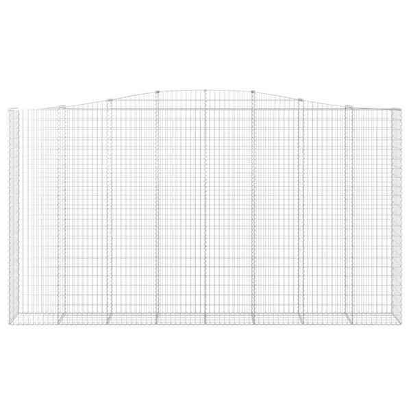 vidaXL Gabion Basket Set of 6 Silver Galvanized Iron Extra Long